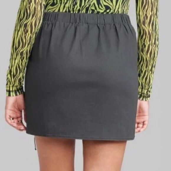 Wild Fable Lace Up Black Mini Skirt, Size XS, NWT - Picture 3 of 7